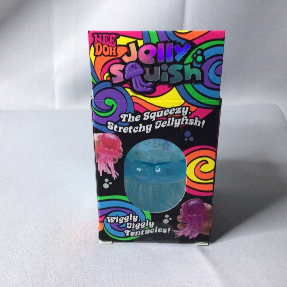Nee Doh Blue JellySquish Sensory Squeeze Toy 3.5" Tall (1 JellySquish Per Order) - Picture 3 of 6